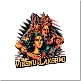 VISHNU & LAKSHMI Posters and Art